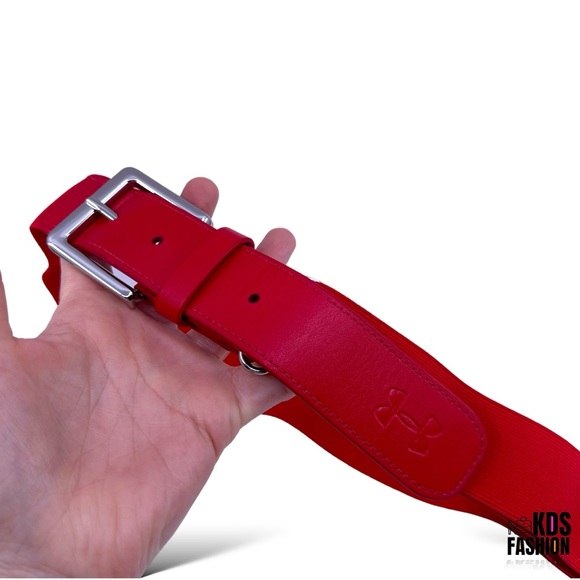 Under Armour Boy’s Red Elastic Baseball Belt - Picture 3 of 6